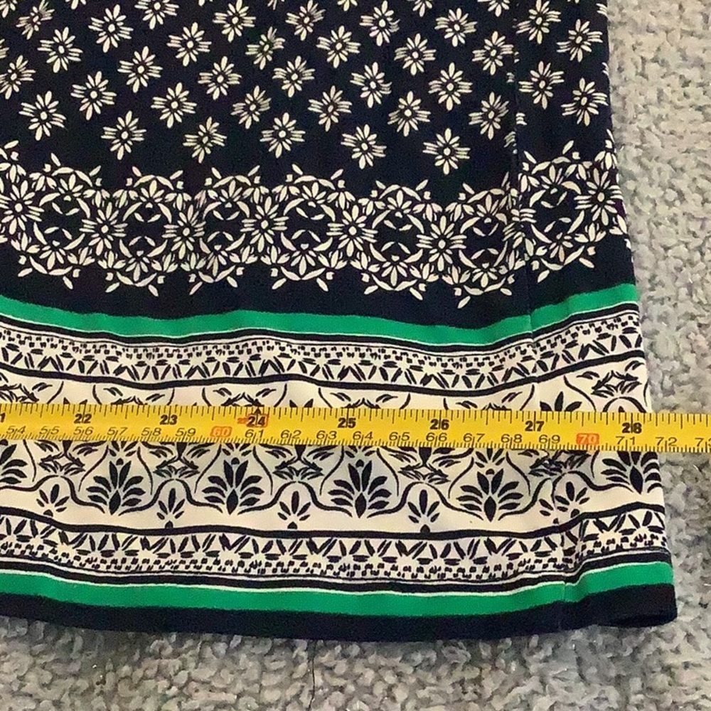 NWT Liz Claiborne navy blue foulard maxi skirt, size large. See all pictures. - Picture 4 of 6